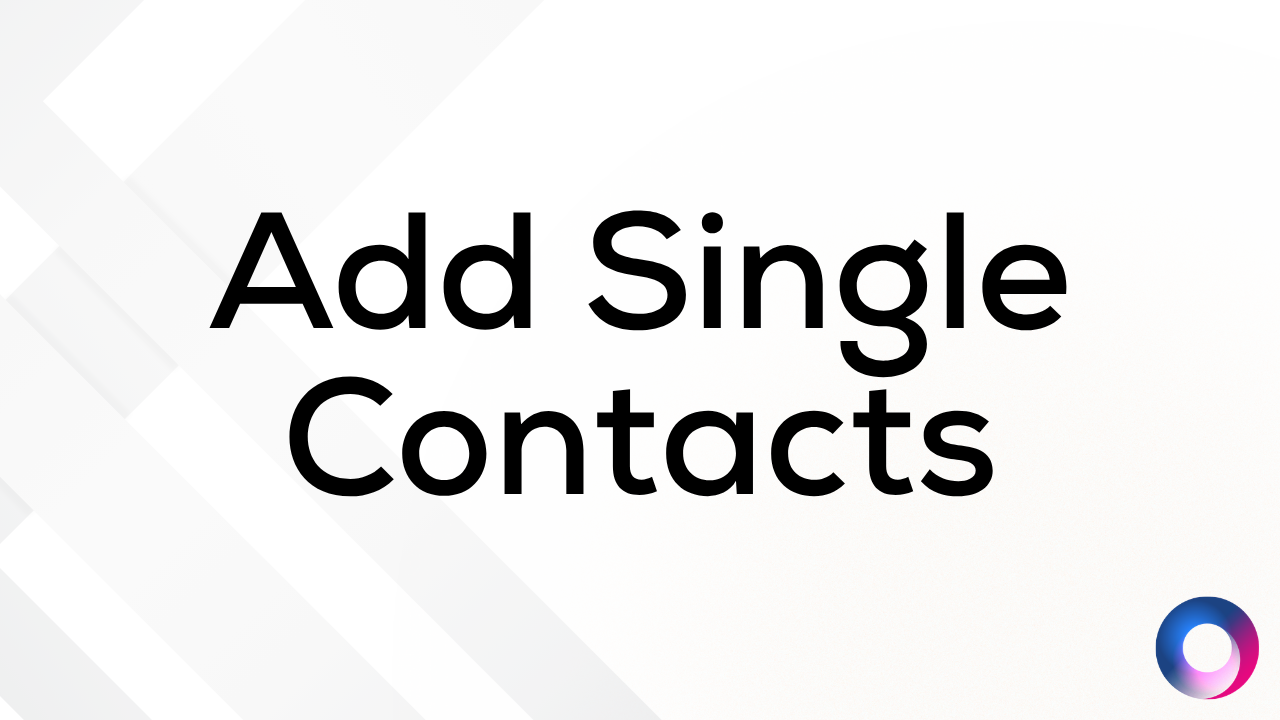 How to Add Individual Contacts